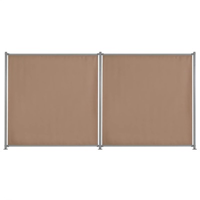 Fence Panel 2 pcs Fabric Taupe