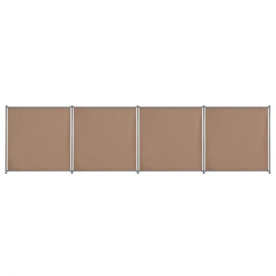 Fence Panel 4 pcs Fabric Taupe