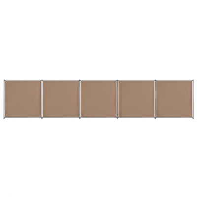 Fence Panel 5 pcs Fabric Taupe