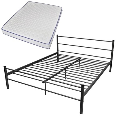 Bed Frame with Memory Foam Mattress Queen Size