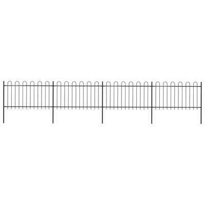 Garden Fence with Hoop Top Steel Study