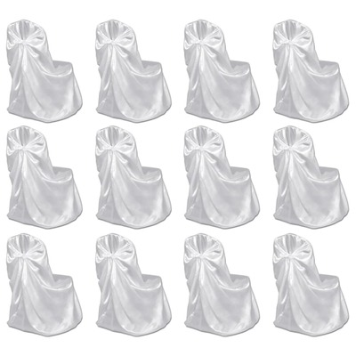 Chair Cover for Wedding Banquet 12 pcs White