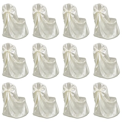 Chair Cover for Wedding Banquet 12 pcs Cream