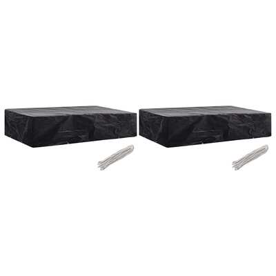 Garden Sunlounger Cover 2 pcs 8 Eyelets