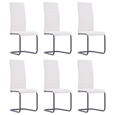 Dining Chairs 6 pcs Cream Fabric