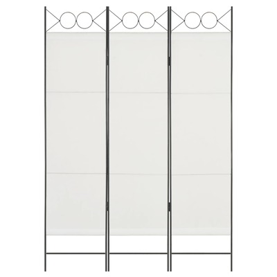 3-Panel Room Divider -White