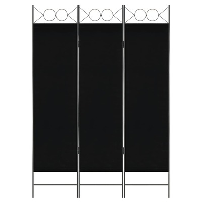 3-Panel Room Divider -Black