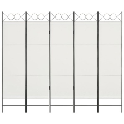5-Panel Room Divider White