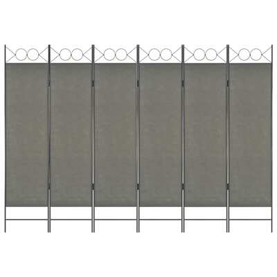 6-Panel Room Divider Anthracite
