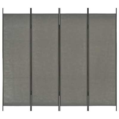 4-Panel Room Divider Anthracite