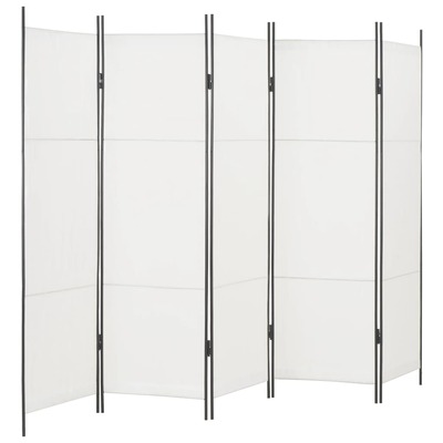 5-Panel Room Divider -White