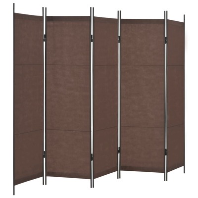 5-Panel Room Divider -Brown