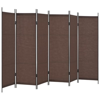 6-Panel Room Divider -Brown