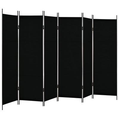 6-Panel Room Divider -Black
