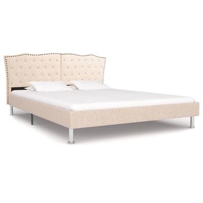 Bed Frame Cream Fabric  King