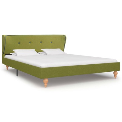 Bed Frame Green Fabric   Double