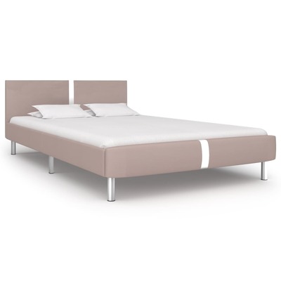Bed Frame Cappuccino faux Leather Double