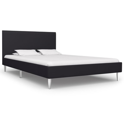 Bed Frame Black Fabric King Single