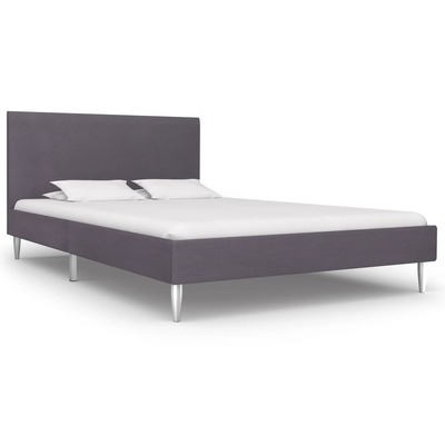 Bed Frame Grey Fabric King Single