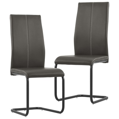 Dining Chairs 2 pcs Modern Brown faux Leather