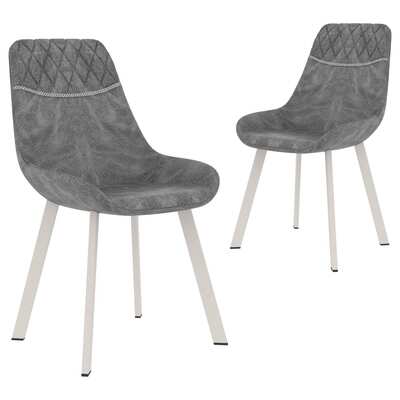 Dining Chairs 2 pcs Black faux Leather