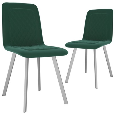Dining Chairs 2 pcs Green Velvet