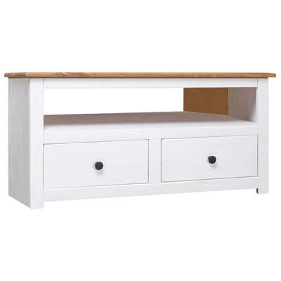 Corner Tv Cabinet White Solid Pine Panama Range