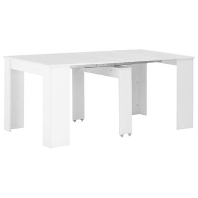 Etendable Dining Table High Gloss White