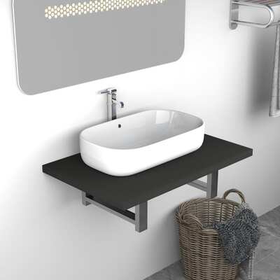 Bathroom Wall Shelf for Basin Grey