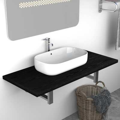 Bathroom Wall Shelf Furniture Black
