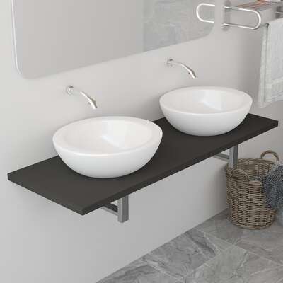 Bathroom Wall Shelf Furniture -Grey