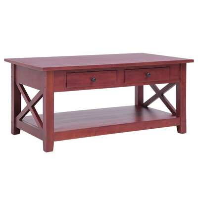Coffee Table Brown Solid Mahogany Wood