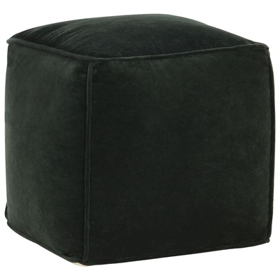 Pouffe Cotton Velvet  Forest Green