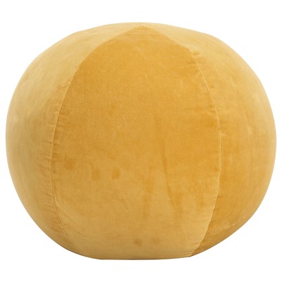 Pouffe Cotton Velvet Yellow