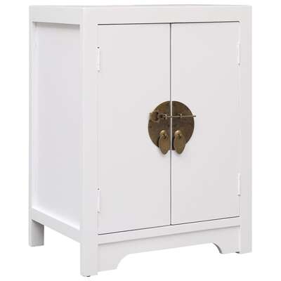 Bedside Cabinet White Paulownia Wood