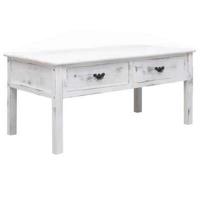Coffee Table Antique White 100x50x45 cm Wood