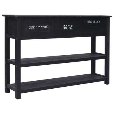 Sideboard Black 115x30x76 cm Wood