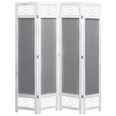 4-Panel Room Divider Grey 140x165 cm Fabric