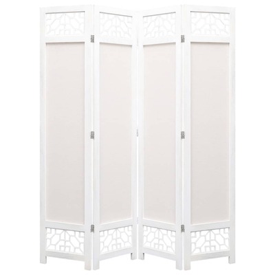 4-Panel Room Divider Cream 140x165 cm Fabric