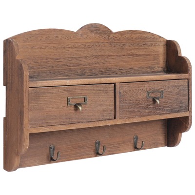 Wall Mounted Coat Rack Brown