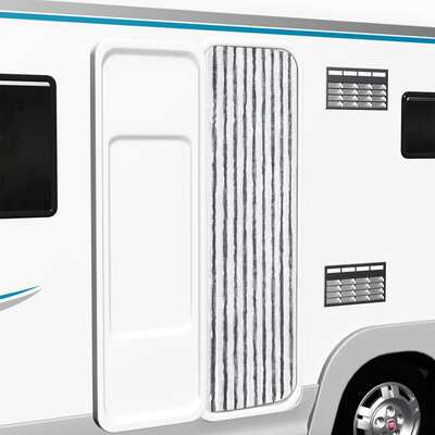 Insect Curtain Grey and White 56x185 cm Chenille