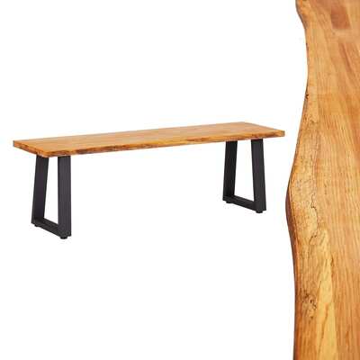 Bench 140 cm Natural Solid Oak Wood