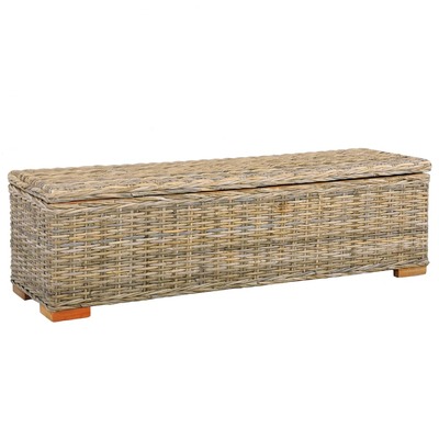 Storage Box Kubu Rattan and Solid Mango Wood