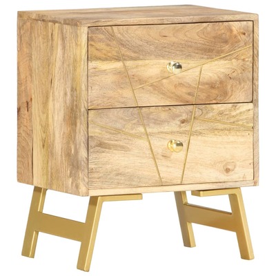 Bedside Cabinet Solid Mango Wood