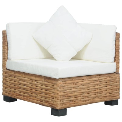 Corner Sofa with Cushions Natural
