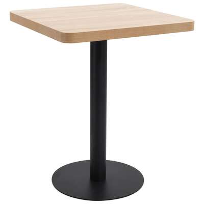 Bistro Table 60x60cm MDF Light Brown | EXTG