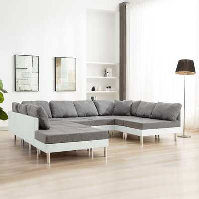 Sectional Sofa Faux Leather White