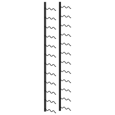 Wall-mounted Wine Rack for 24 Bottles Black Iron