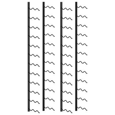 289558 Wall-mounted Wine Racks for 48 Bottles 2 pcs Black Iron 