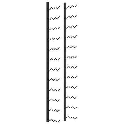 289559 Wall-mounted Wine Rack for 36 Bottles Black Iron 